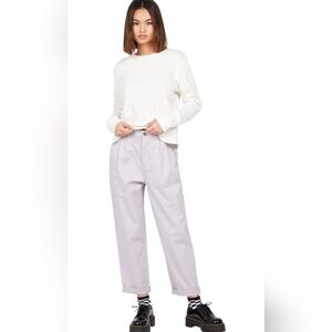 Volcom Women's Frochickie Trouser Slim Fit Chino Pant Size 30X26